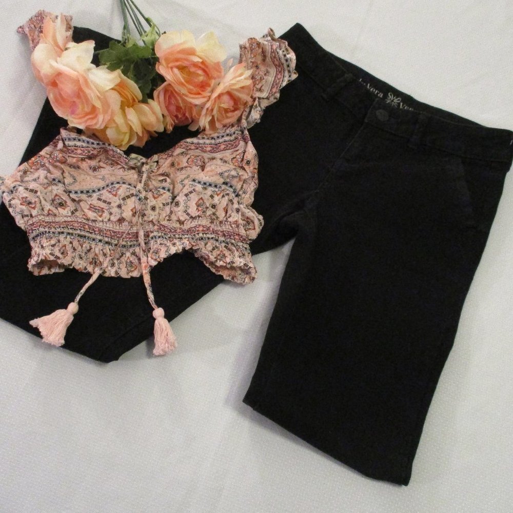 😎💞 SIMPLY VERA – VINTAGE VERA WANG BLACK JEANS – SIZE 2 – NWOT 💞😎 - Picture 4 of 16